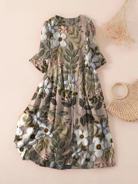 CD | Rochie florală în stil vintage