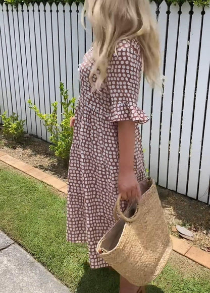 CD | Chic Casual rochie midi cu mâneci flounce