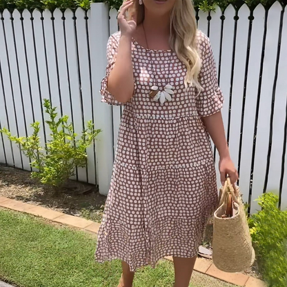 CD | Chic Casual rochie midi cu mâneci flounce