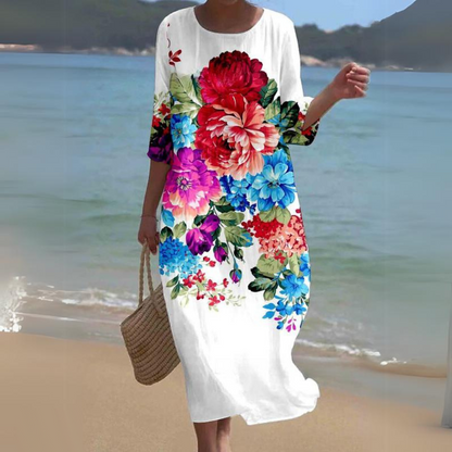 CD | Rochie midi elegantă pentru femei - fluidă, ușoară, stil pe tot parcursul anului pentru șic fără efort