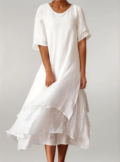 CD | Rochie lungă elegantă din bumbac