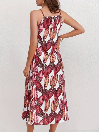 CD | Rochie midi fără mâneci cu tăietură