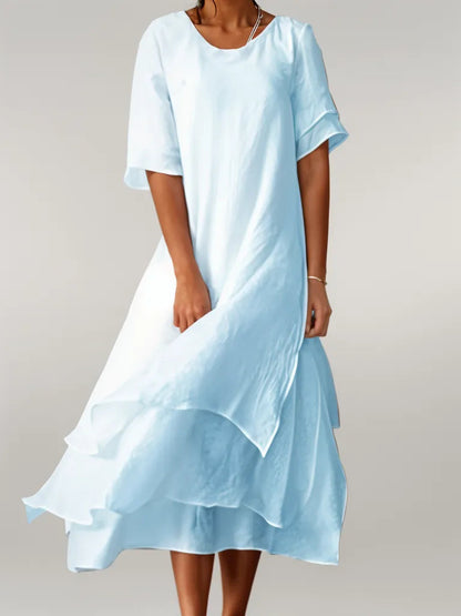 CD | Rochie lungă elegantă din bumbac