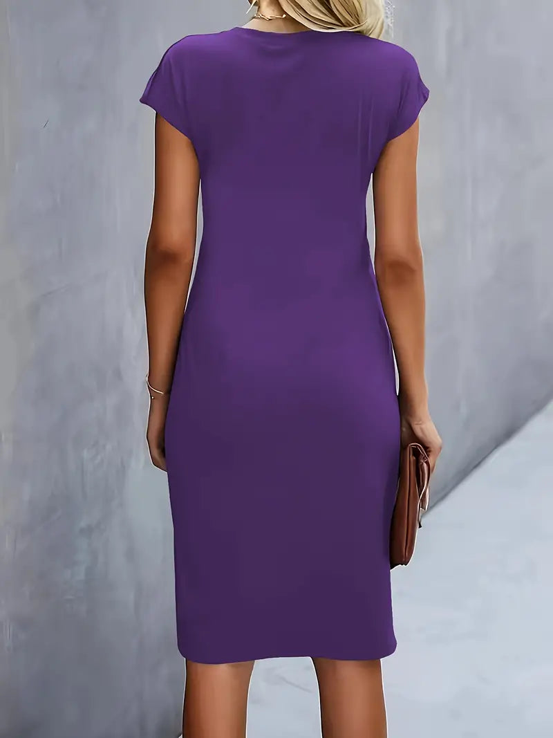 CD | Rochie midi cu nod în față