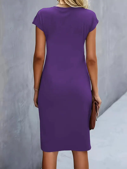 CD | Rochie midi cu nod în față
