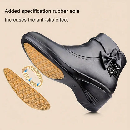 CD | CIZME CU FERMOAR LATERAL PLATFORMĂ BOWKNOT