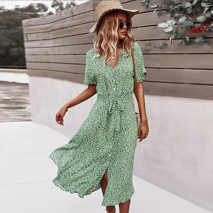 CD | rochie midi chic pentru femei cu nasturi