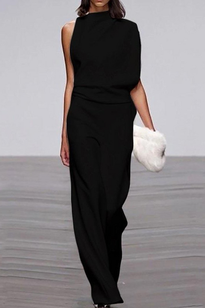 CD | Casual Solid Patchwork jumătate Turtleneck Boot Cut Jumpsuits (12 culori)