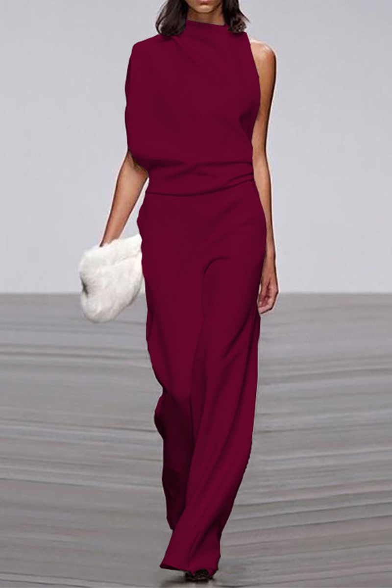 CD | Casual Solid Patchwork jumătate Turtleneck Boot Cut Jumpsuits (12 culori)