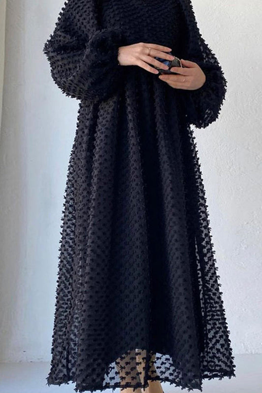 CD | Elegant solid Patchwork O gât A linie rochii