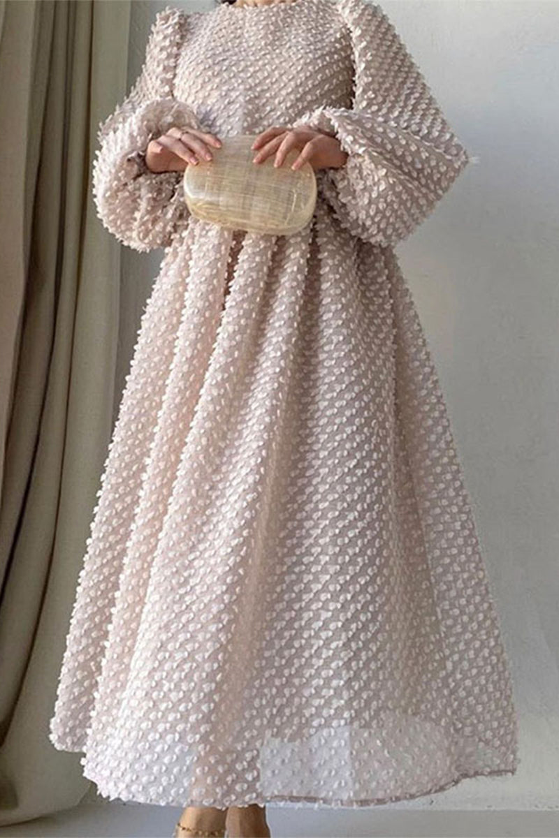 CD | Elegant solid Patchwork O gât A linie rochii