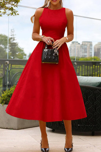 CD | Rochie midi elegantă fără mâneci