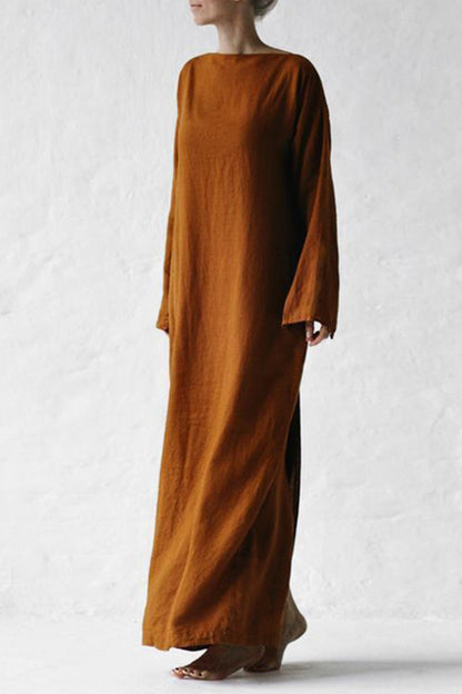 CD | Rochie midi din in cu cu curea