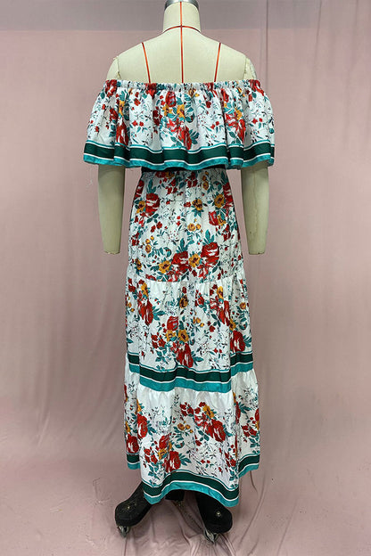 CD | Floral Frenulum off the shoulder rochii imprimate (9 culori)