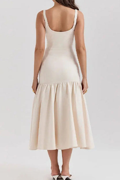 CD | Rochie midi cu volane eleganță