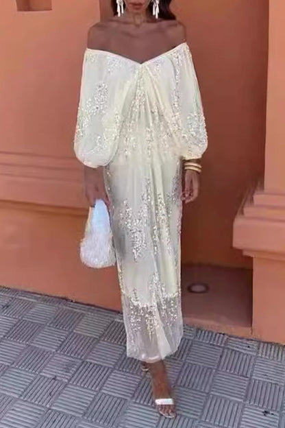CD | Sexy Celebrități culoare solidă paiete V-Neck un pas fusta rochii