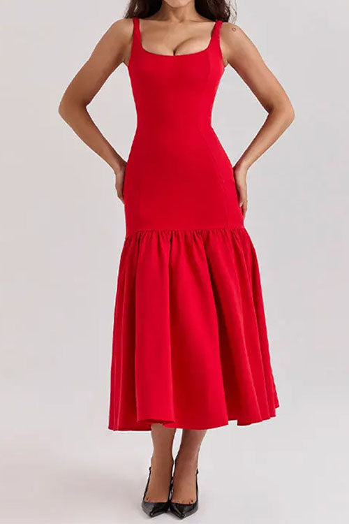CD | Rochie midi cu volane