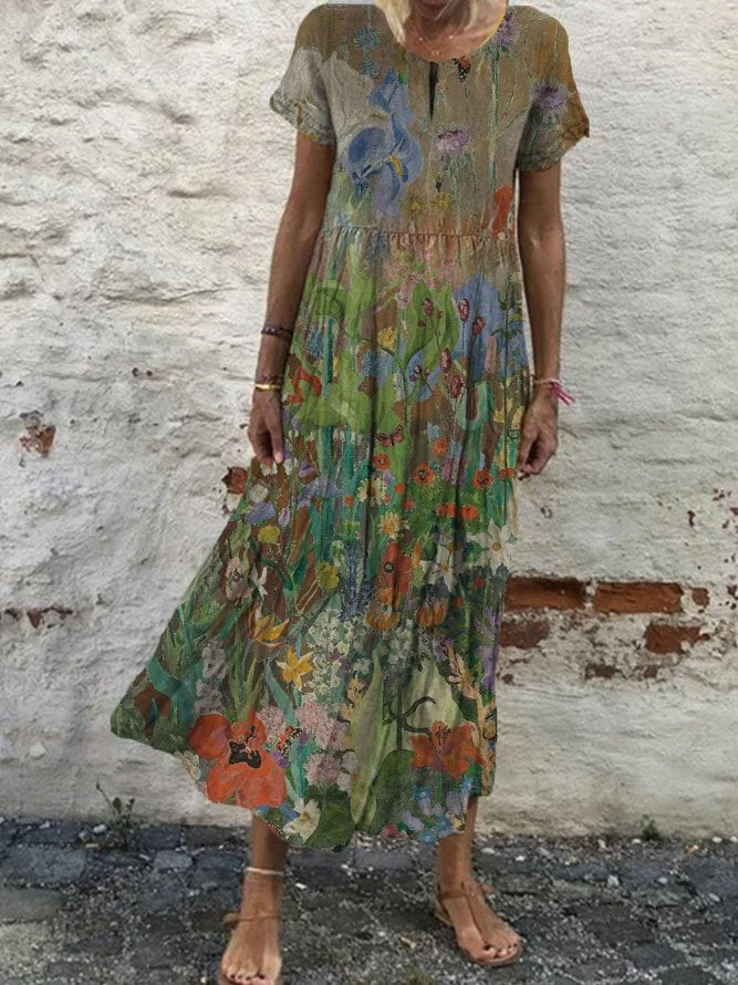 CD | Rochie midi florală de vacanță