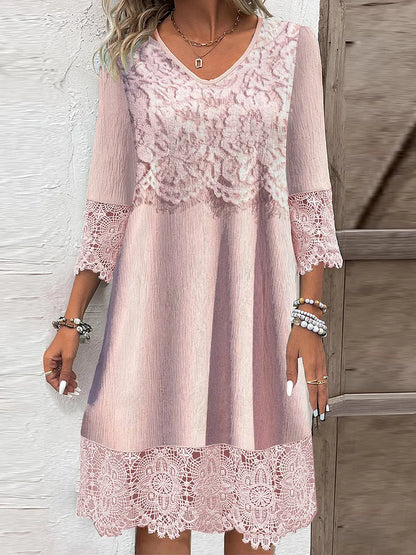 CD | Rochie midi din dantelă atemporală