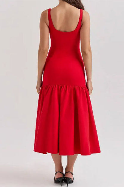CD | Rochie midi cu volane