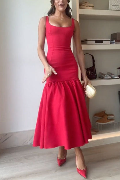 CD | Rochie midi cu volane