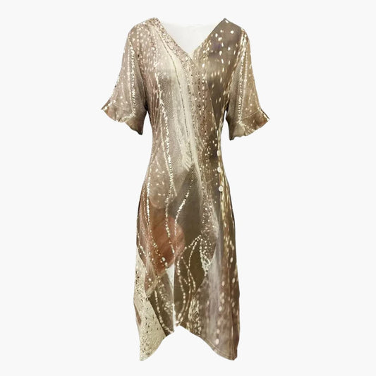 CD | Rochie lungă pentru femei cu imprimeu floral și talie decupată