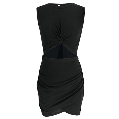 CD | Omyke Casual Hollow-out fără mâneci Hot Mini rochie (2 culori)
