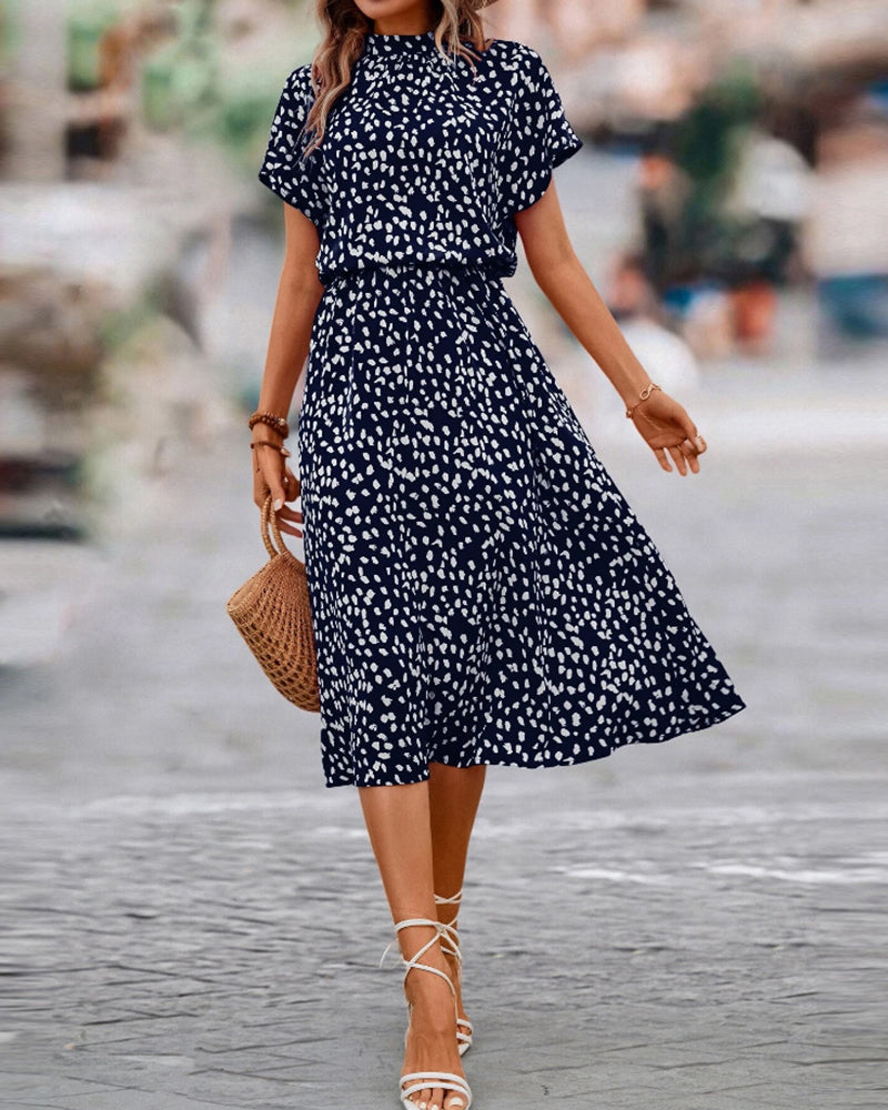 CD | Rochie midi cu imprimeu dalmațian - ținuta ta perfectă de zi cu zi!