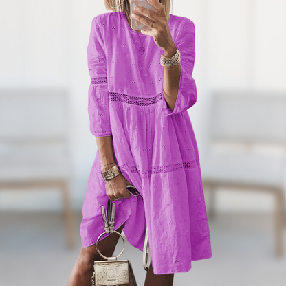 CD | Rochie midi cu mânecă lungă | Rochie midi albă | Rochii midi pentru femei