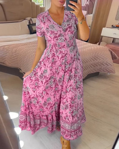 CD | Rochie maxi boemă cu flori