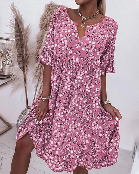 CD | Rochie midi cu model floral