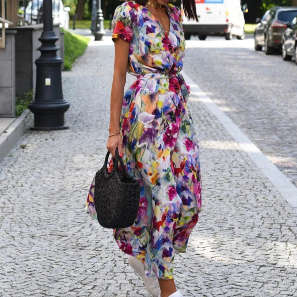 CD | Rochie cu imprimeu floral primăvară/vară