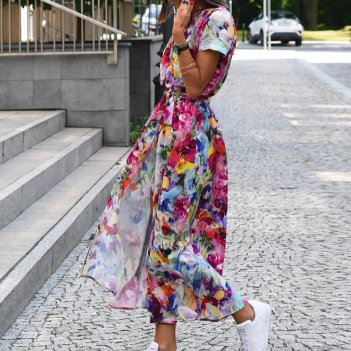 CD | Rochie cu imprimeu floral primăvară/vară