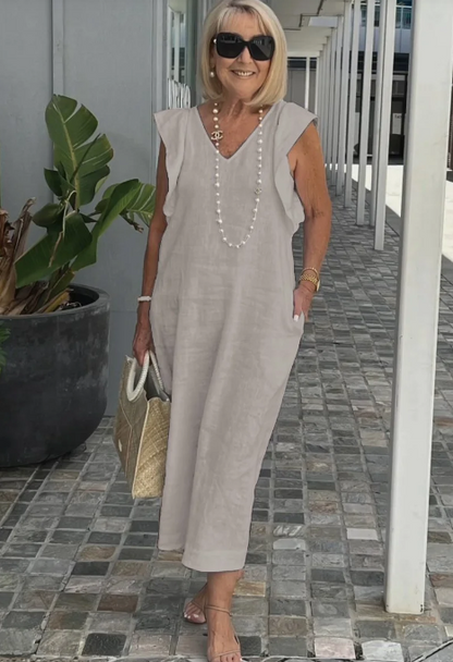 CD | Rochie casual din bumbac și in