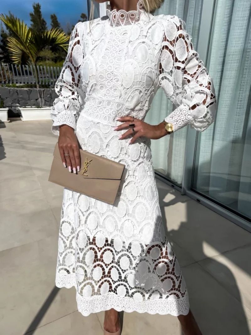 CD | Rochie midi elegantă din dantelă franțuzească