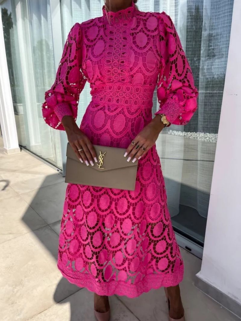 CD | Rochie midi elegantă din dantelă franțuzească