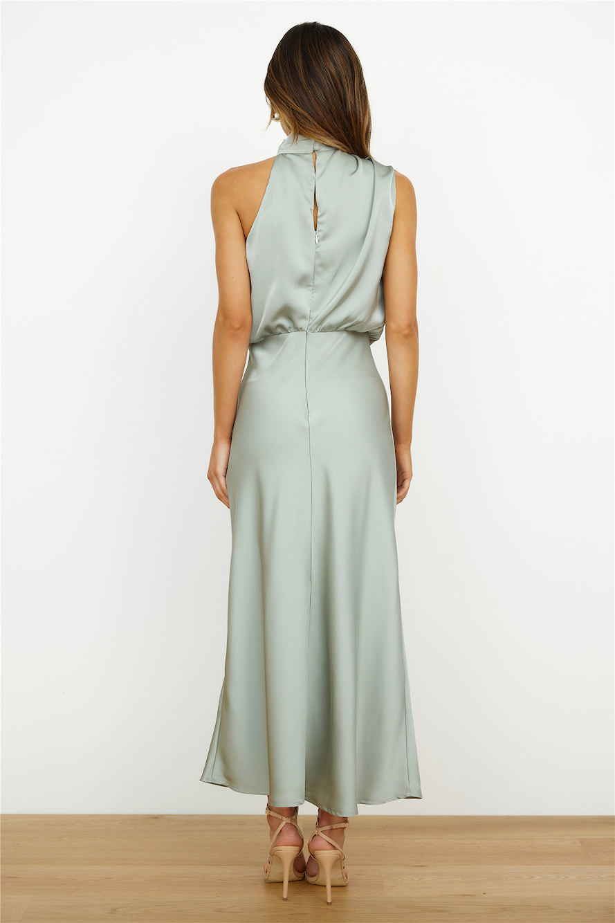 CD | Rochie midi drapată în satin