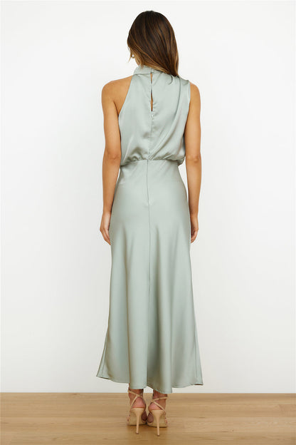 CD | Rochie midi drapată în satin