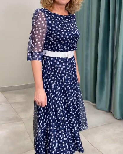CD | Rochie jumătate maneca Dot sifon