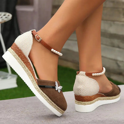 CD | Sandale Wedge cu arc pentru femei