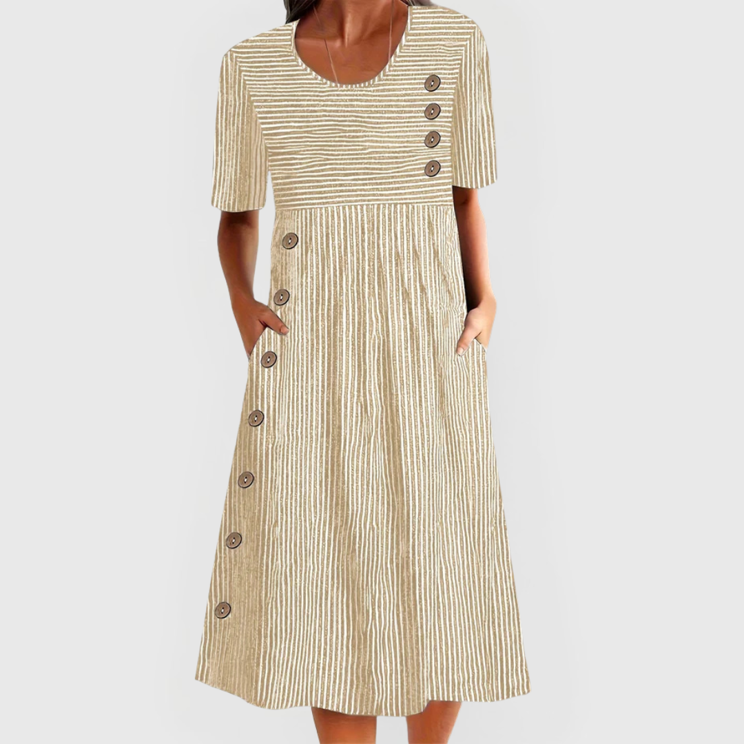 CD | Rochie midi cu dungi