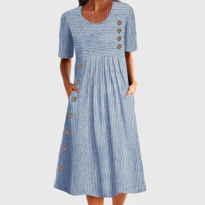 CD | Rochie midi cu dungi