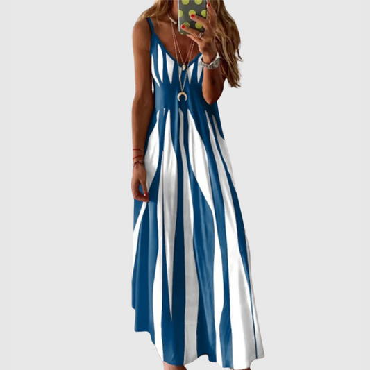CD | Chic Rochie maxi cu dungi fără mâneci