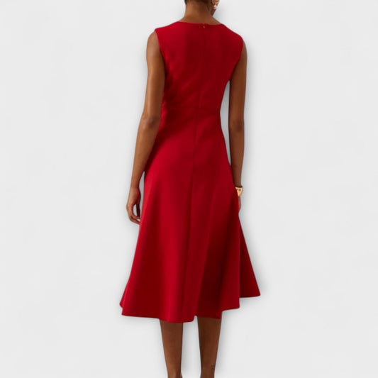CD | Juliette™ - Rochie midi elegantă drapată asimetrică