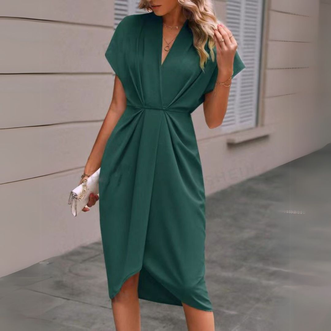 CD | Rochie midi elegantă drapată pentru femei
