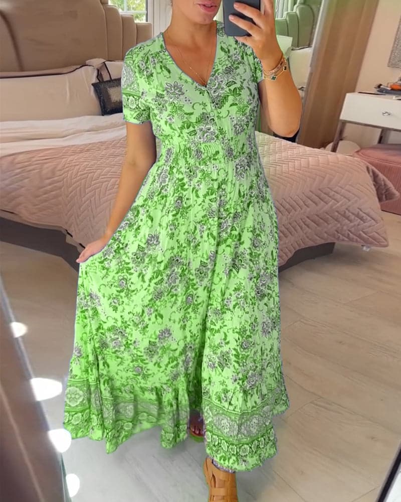 CD | Rochie maxi boemă cu flori