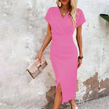 CD | Rochie elegantă midi cu decolteu V pentru femei