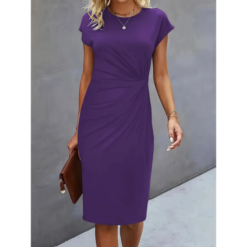 CD | Rochie midi elegantă pentru femei cu mâneci scurte