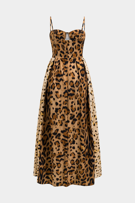 CD | Rochie midi cu imprimeu leopard