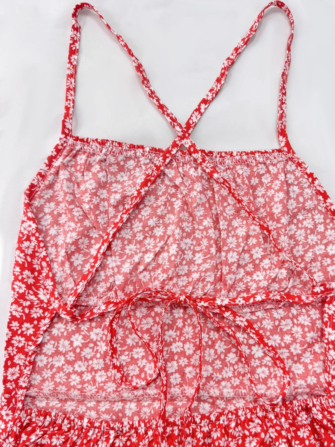 CD | Floral Print Spaghetti Strap Vara Mini Rochie